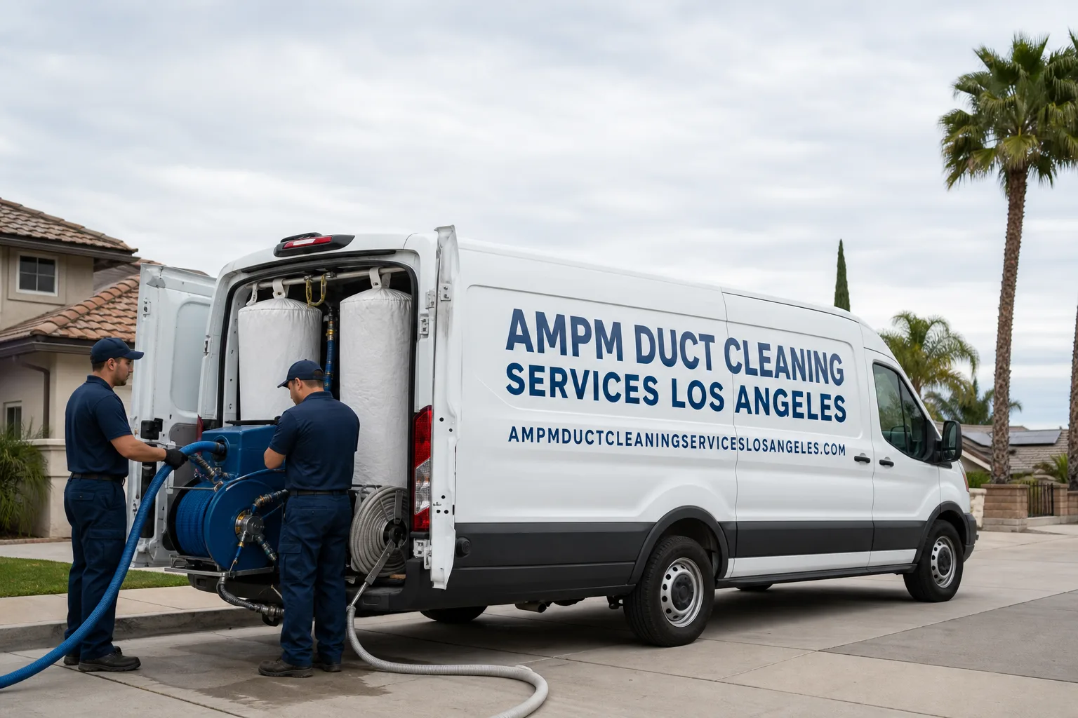 AMPM Duct Cleaning Services Los Angeles service vehicle and crew in Los Angeles, CA